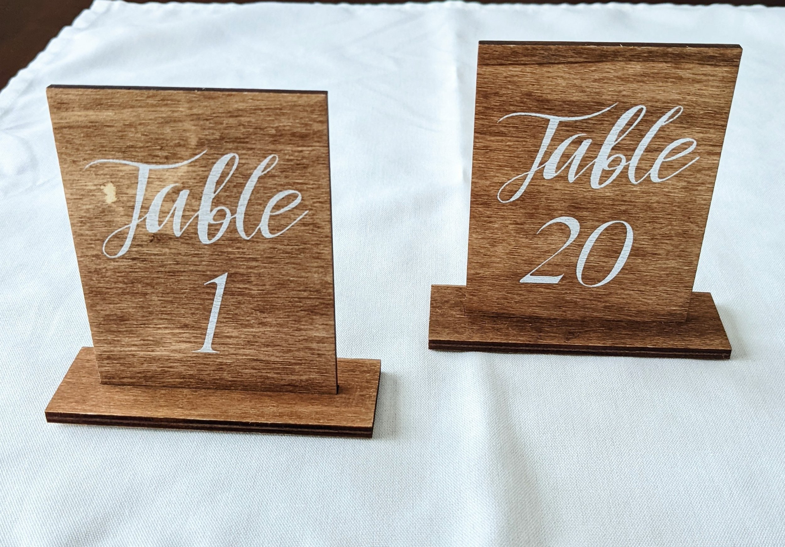20 Wood Table Numbers — The Barn at Back Acres Farm